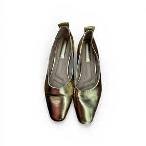 Franco Sarto Shimmering Gold Loafers